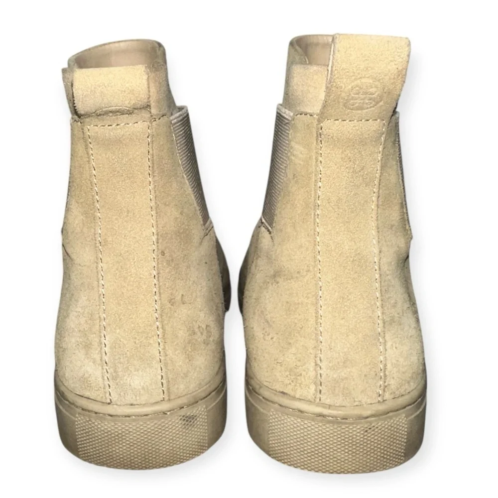 Hip And Bone Men’s LEATHER Suede stretch slip on Chelsea Boots Sand tan M 8 / 41